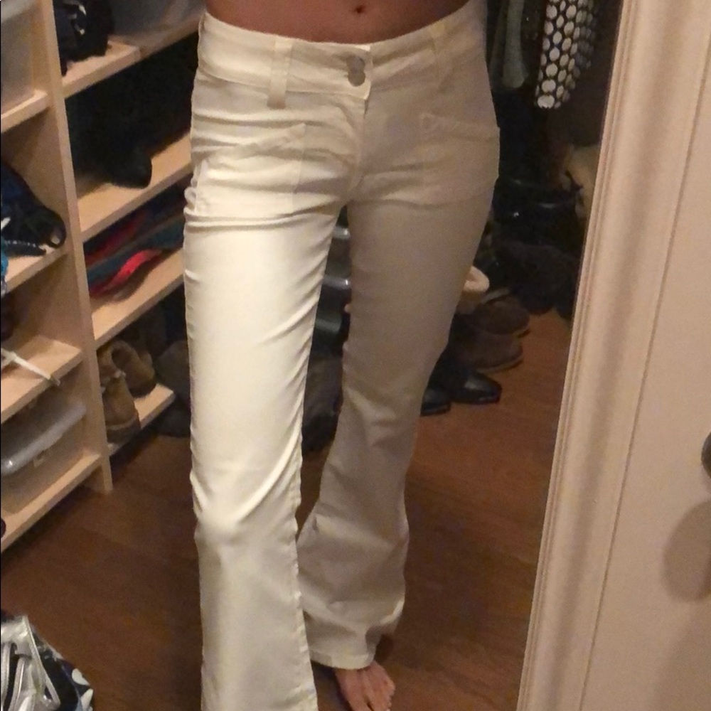 Hudson Jeans Cream Flare & Wide Leg